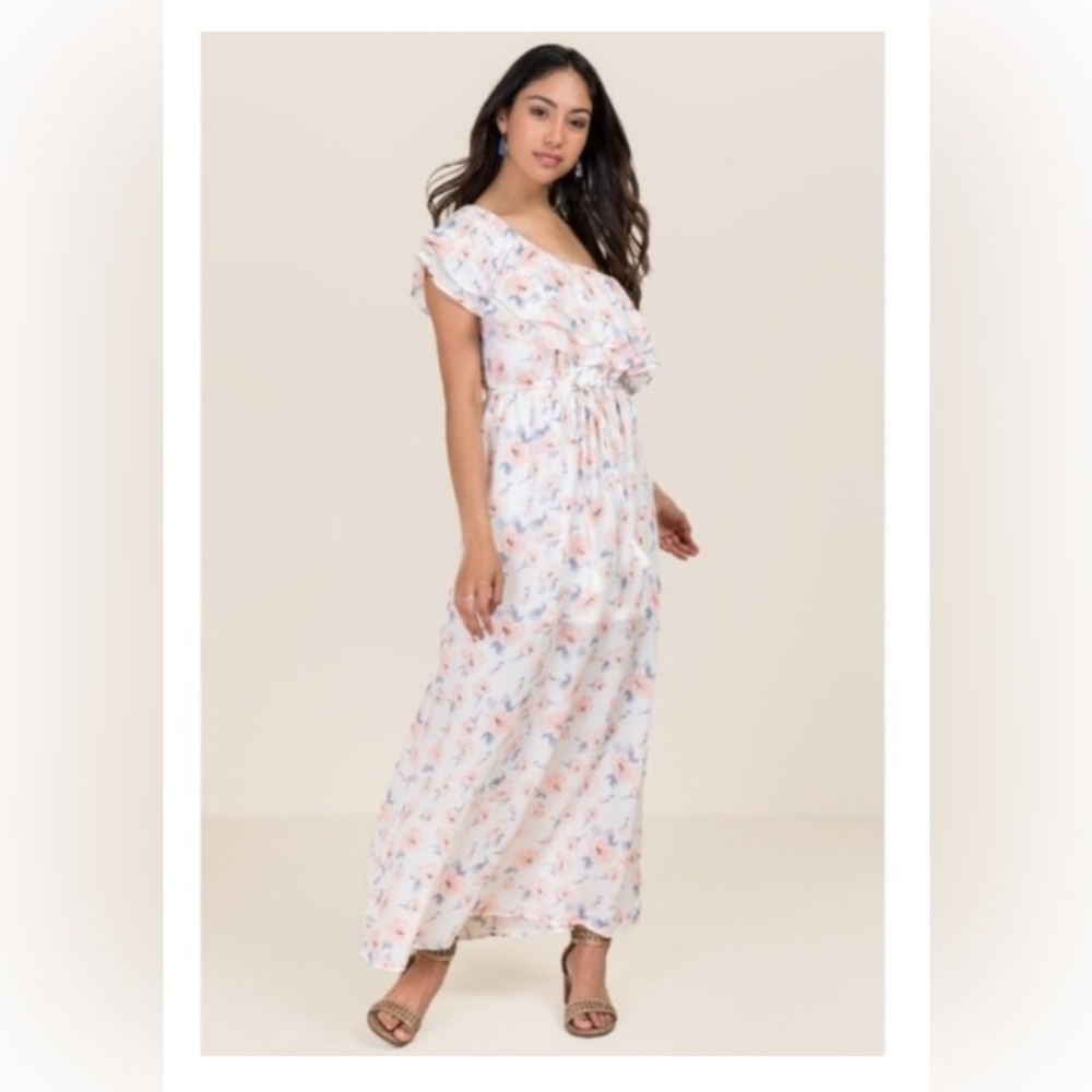 Miami White and Pink Floral Dress